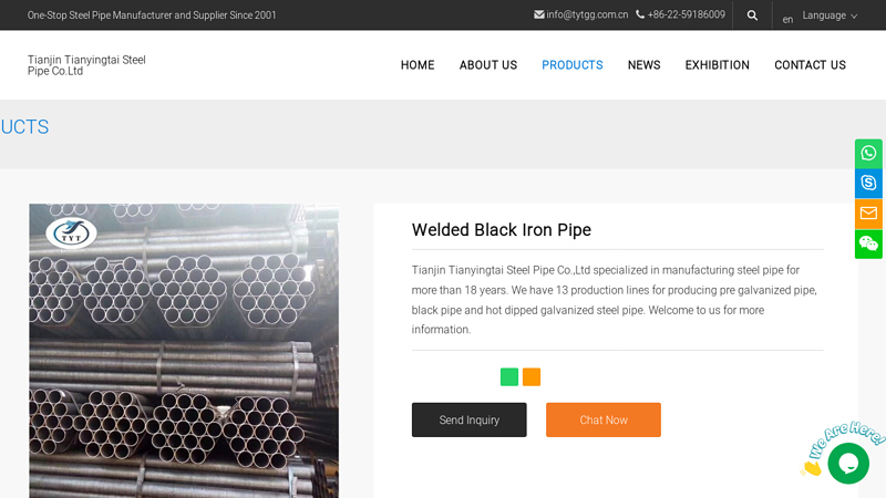 Image of Welded Black Iron Pipe Manufacturers and Suppliers