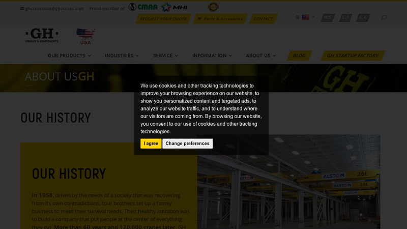 Image of GH crane and hoist manufacturer.