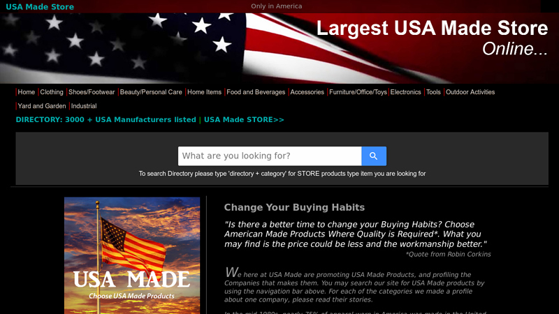 USA Made Products Only