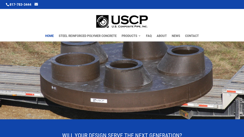 U.S. Composite Pipe Manholes, Microtunnel pipe, and industrial pipe Cstructures.
