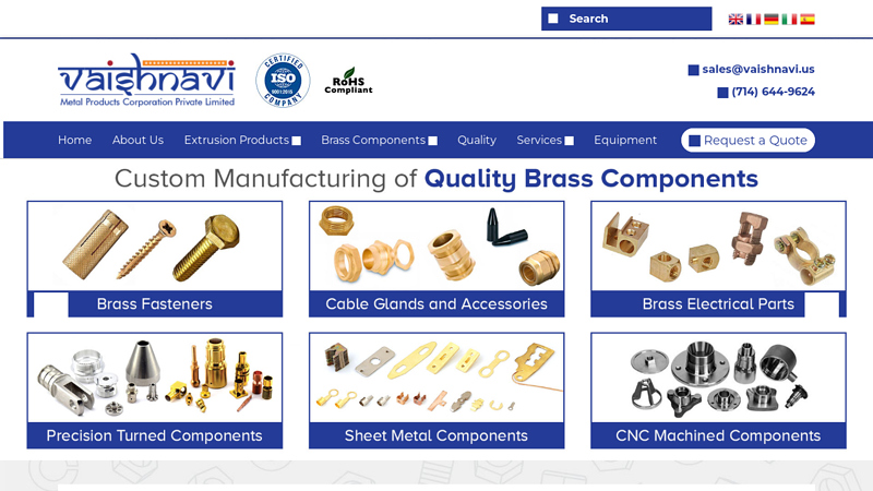 Brass Components Manufacturer |Extrusion Products