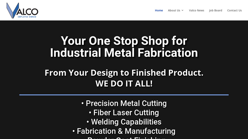 Industrial Metal Fabrication | Valco Industries | Springfield, Ohio