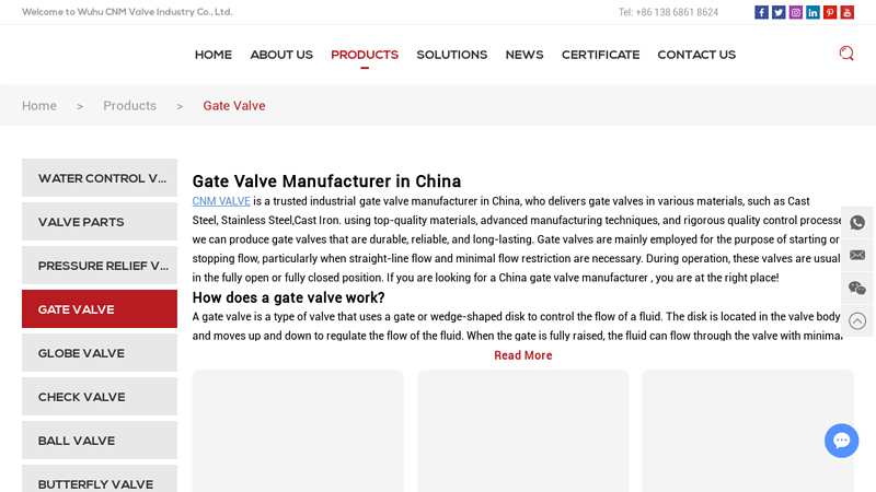 Image of Gate Valve Manufacturer in China