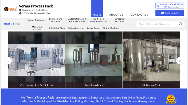 Sealing Machine and Bottle Filling Machine Manufacturer | Verma Process Pack, New Delhi