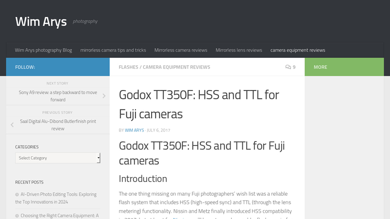 Image of Godox TT350F: HSS and TTL for Fuji cameras