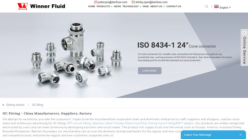 Image of JIC hose fitting