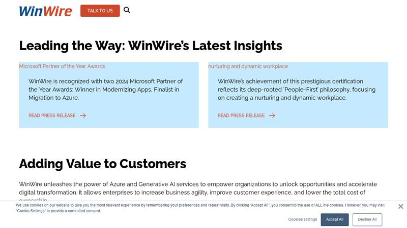WinWire | Application Modernization and Generative AI Services