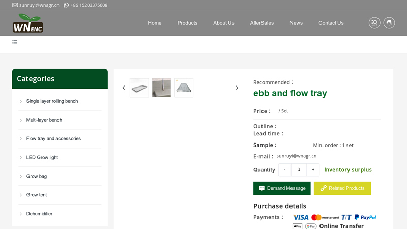 Image of ebb and flow tray-Wneng