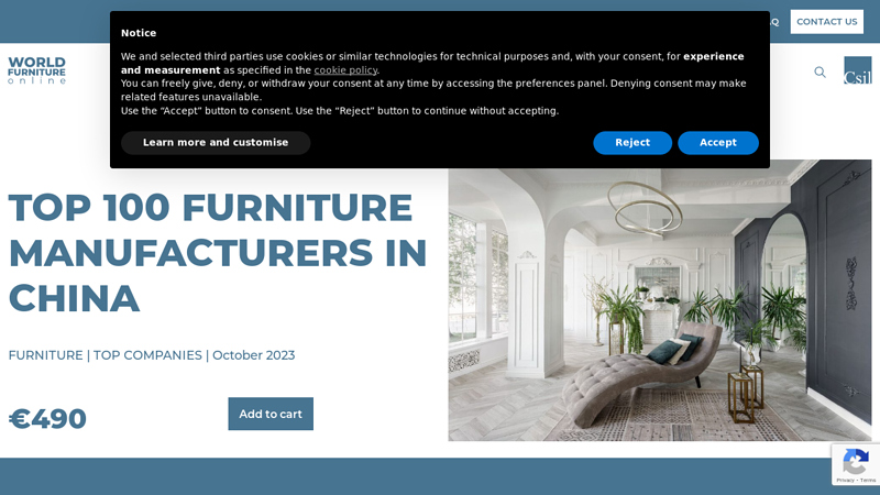 Image of Top 100 furniture manufacturers in China