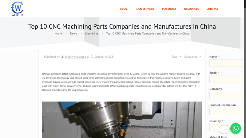 Image of Top 10 CNC Machining Parts Companies and Manufactures in China | CNC ...