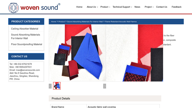 Image of China Acoustic Fabric Wall Covering Suppliers, Manufacturers
