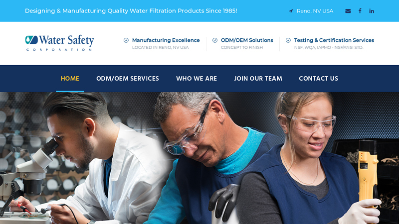 Water Filtration Manufacturing - Home - Water Safety Corporation