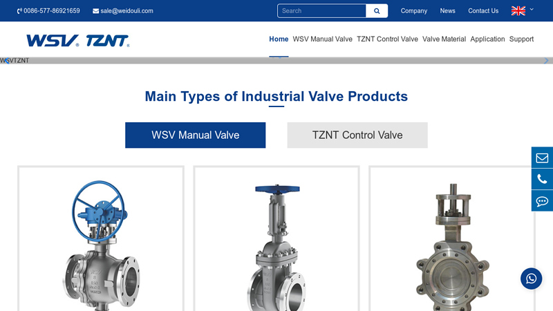 Image of Industrial Valve Company/Supplier/Manufacturer | WSV Valve