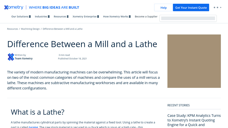 Image of Difference Between a Mill and a Lathe | Xometry