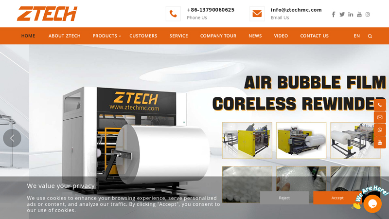 Air air bubble film machine | Bubble Bag Making Machine - ZTECH